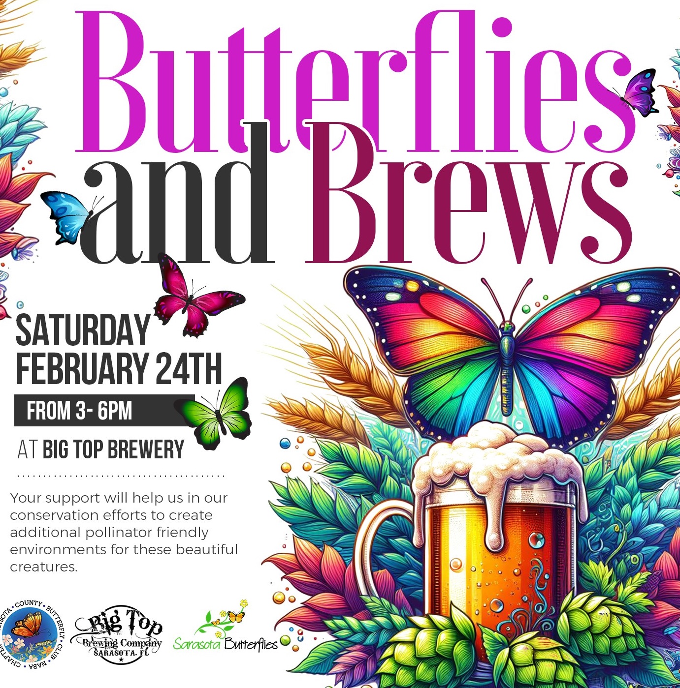 Butterflies and Brews Sarasota Events Calendar